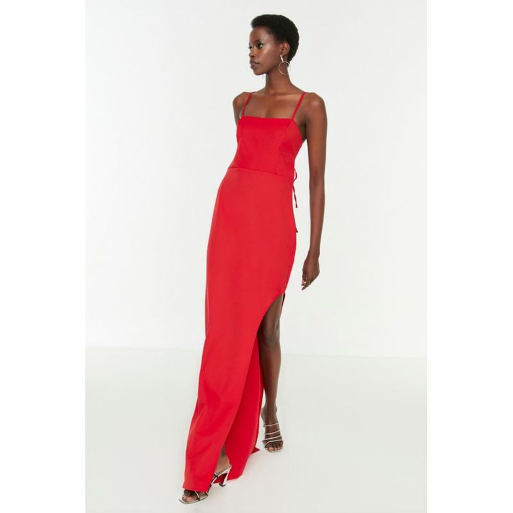 NWT Trendyol Women Fitted Woven Evening Dress